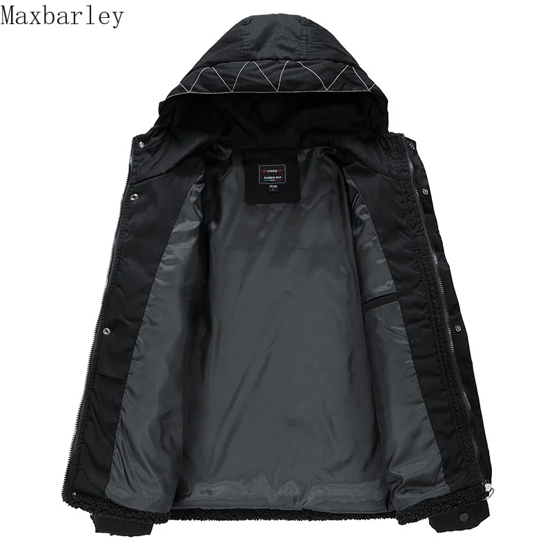 Winter Extreme Cold Fleece Jacket Men's Japanese Style Thickened Warm Parkas Male Street Clothing Windproof Hooded Padded Coat