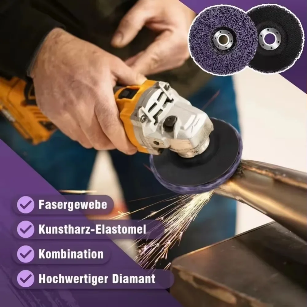 100/115/125mm Poly Strip Disc Diamond Grinding Wheel Diamond Grinding Flap Disc Rust Paint Remover Cleaning Disc Angle Grinder