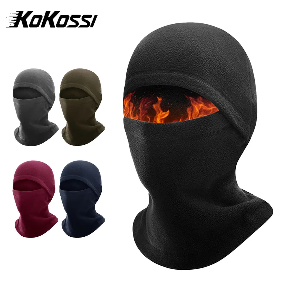 KoKossi Winter Fleece Motorcycle Riding Thermal Head Cover Ski Snowboard Scarf Helmet Cap  Balaclava Face Mask Neck Protector