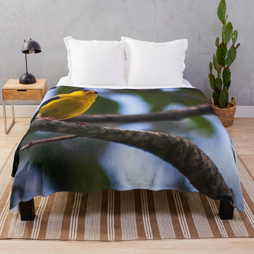 Golden Finch Throw Blanket Thins Giant Sofa Plush Blankets