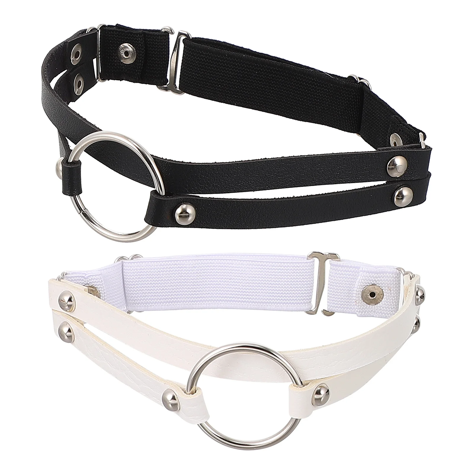 2Pcs Women Punk Leg Band Adjustable Belt Female Chain Leg Suspender Fashion Ring for Stage Performance Women Adjustable Belt
