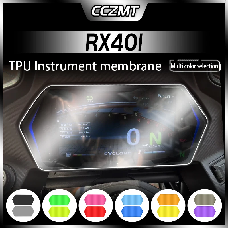 

For CYCLONE RX401 2022 Motorcycle Instrument Dashboard Cluster Scratch Protection Film Screen Protector