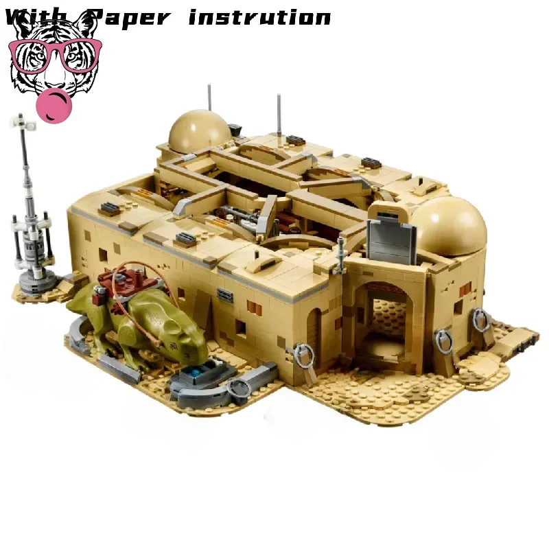S Hot 3187pcs The City Mos Eisley Cantina Bricks Building Blocks Compatible Space War Spaceport Model Birthday Gifts for Teenage