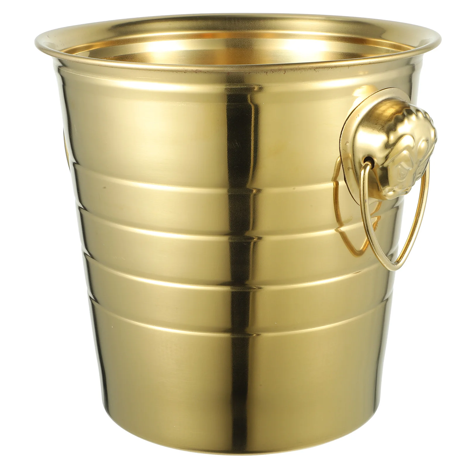 

Insulated Ice Bucket with Lid Beverage Bottle Iced Metal Large Buckets for Parties Golden Stainless Steel