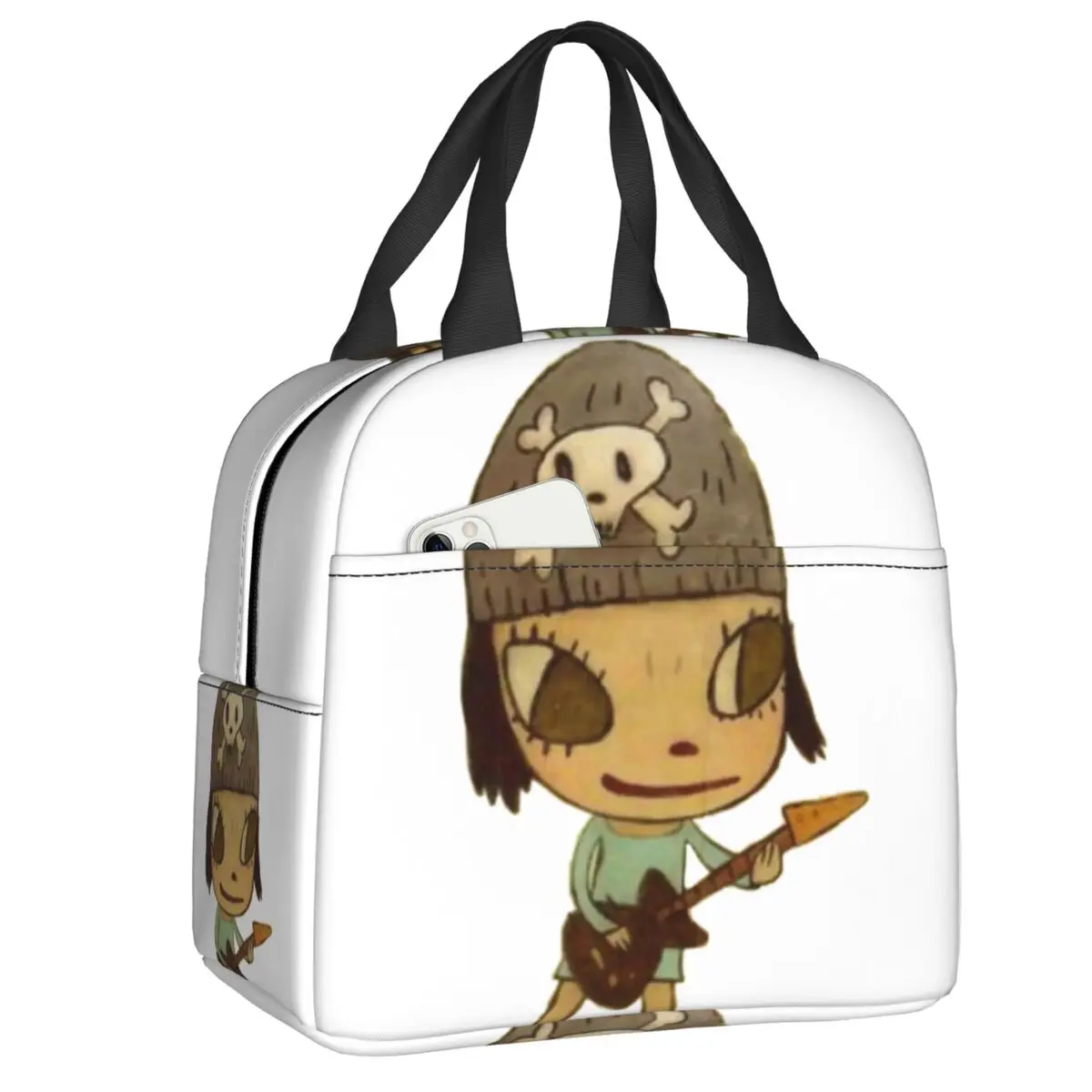 

Custom Japanese Cartoon Manga Yoshitomo Nara Resuable Lunch Box for Women Multifunction Thermal Cooler Food Insulated Lunch Bag