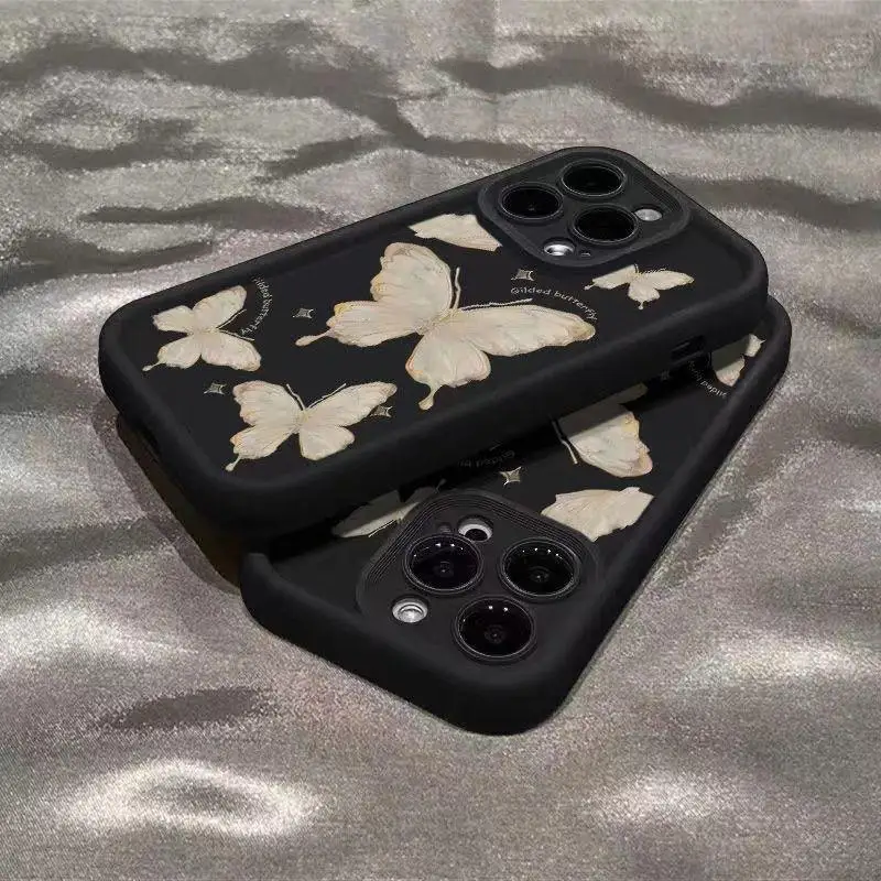 Silver Butterfly Case For OPPO A52 A72 A92 A78 A58 A5 A9 2020 A91 A92S A94 A98 F23 F11 F9 Find X5 X3 RENO A60 3 4Z 5F 5 Lite