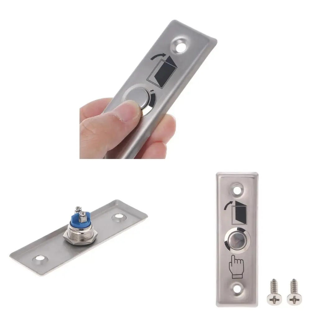 92x28mm Stainless Steel Doorbell Push Button Switch for Touch Panel