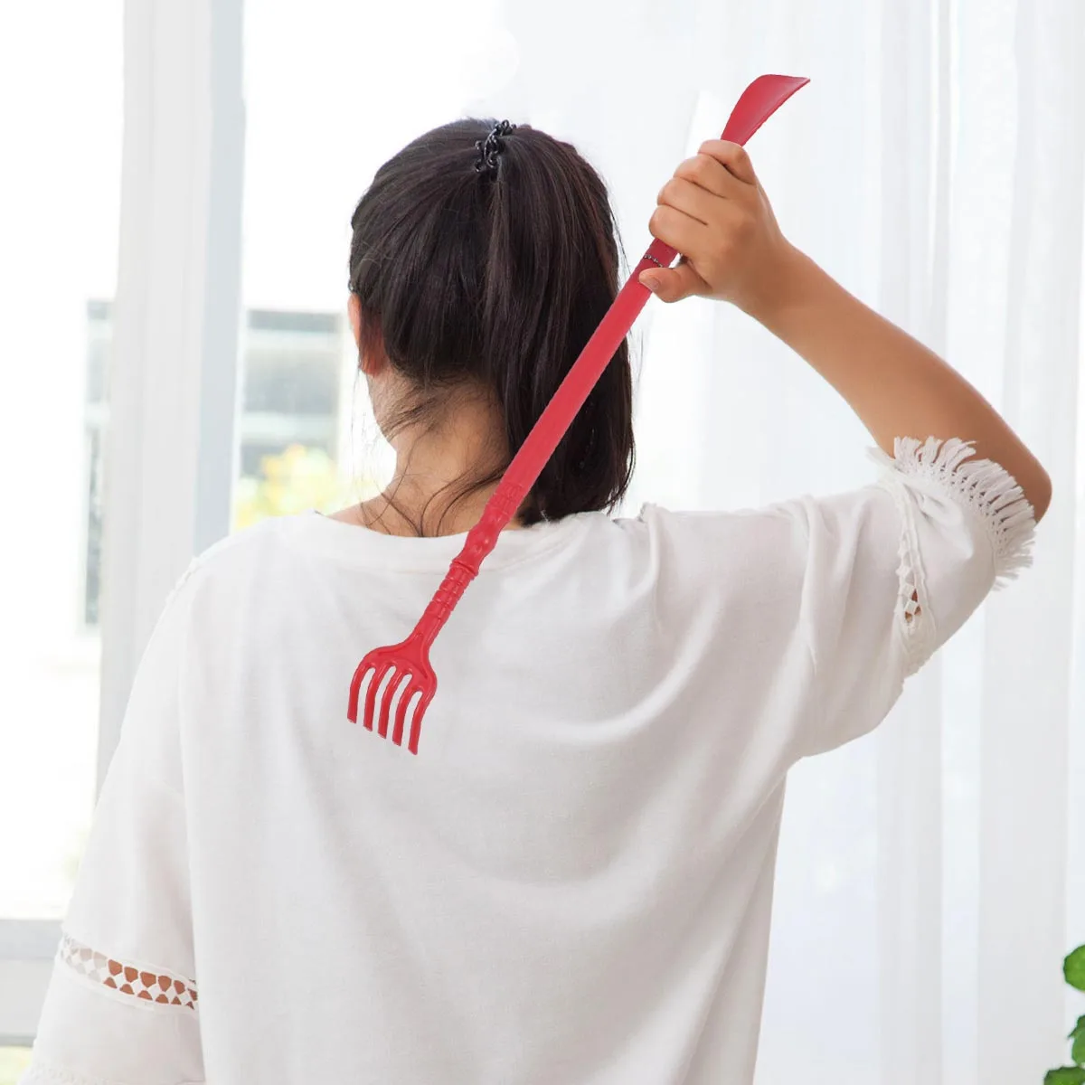 

Long Durable Shoehorn Hollow Shoe Horn Tool Travel Kids Stretcher Handle Lightweight PP Ergonomic Design Reduces Bending Back