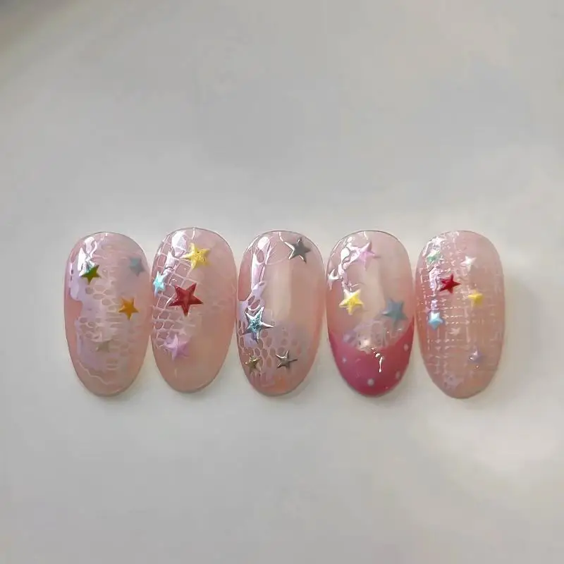 Holographic Star Nail Art Stickers Self Adhesive Assorted Colors Perfect For DIY Manicure Home Use Nail Salon Decor