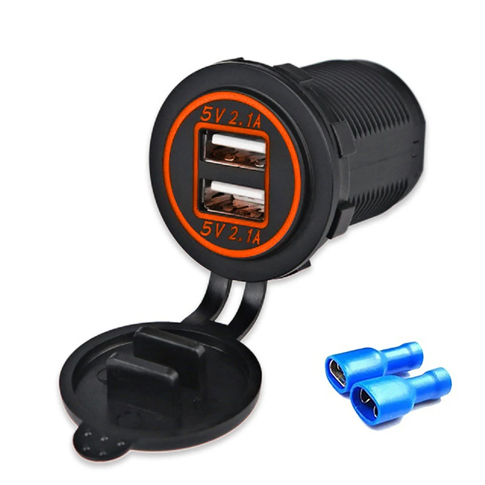5V 4,2A 12V Dual USB Autoladegerät mit Panel Wasserdichtes Netzteil Steckdose für Fahrzeug Boot LKW Motorrad