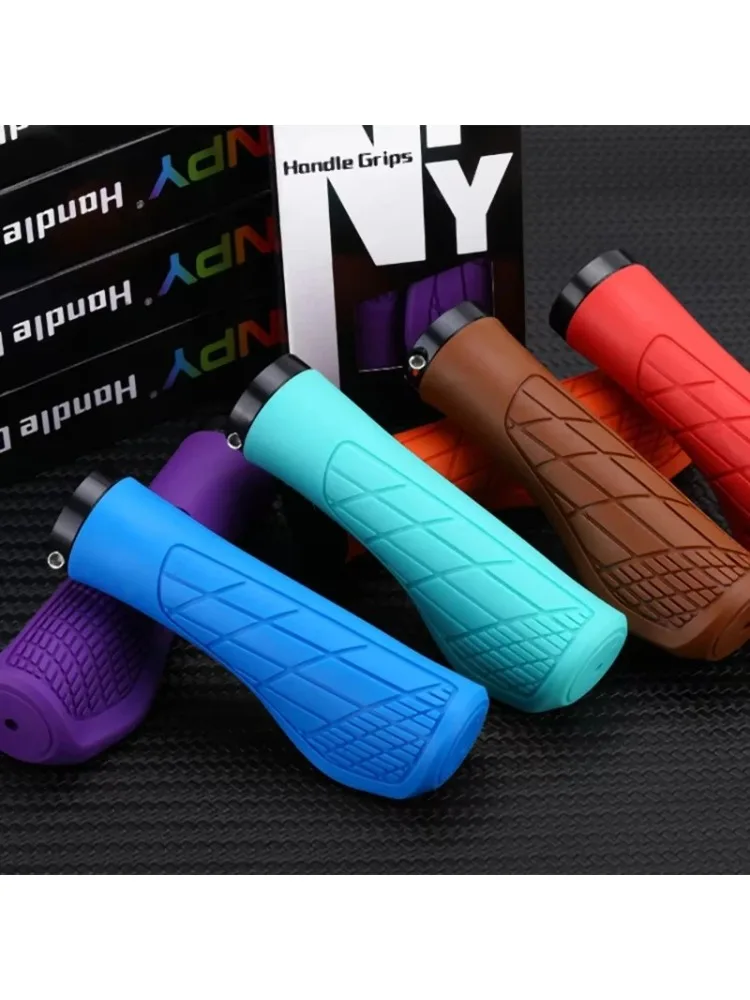 AliExpress NPY Mtb Cuffs Handles For Bicycle Mountain Bike Grips Rubber Sponge Handlebar Cover Ergonomic Lock On Cycling Grips With Plug