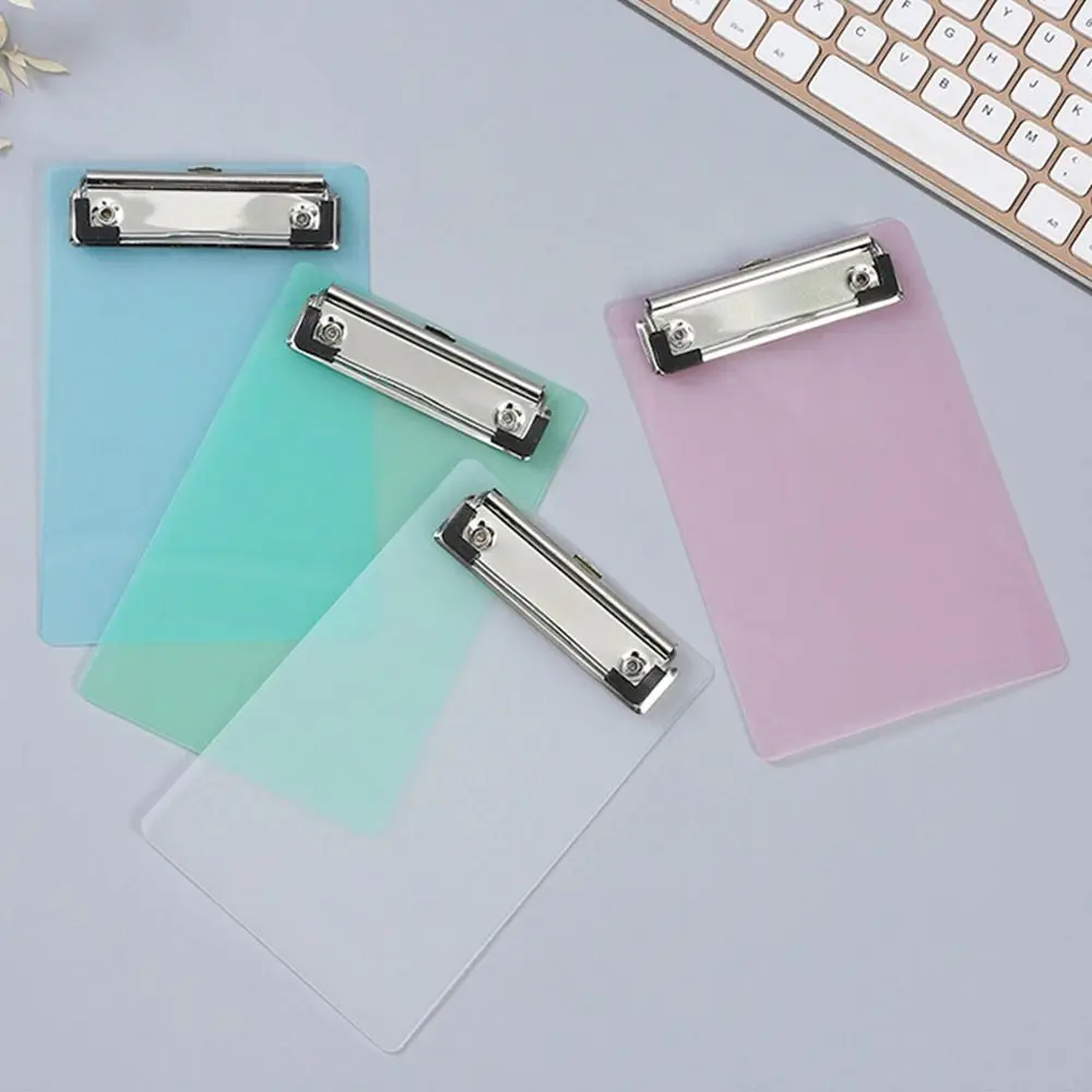 With Low Profile Gold Clip Mini A6 File Folder Writing Sheet Pad Writing Tablet Writing Clipboard Document Folder Writing Pad