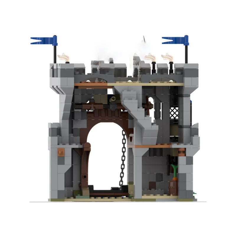 مجموعة تمثال نموذج قلعة لعبة بناء MOC - 1302 قطعة. مجموعة ألعاب التجميع الإبداعية. هدية مثالية لأي عشاق.