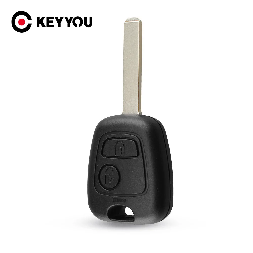 KEYYOU 15pcs Replacement Remote Key Keyless For Peugeot 307 Car Key Shell VA2 Blade 2 Buttons Brand New