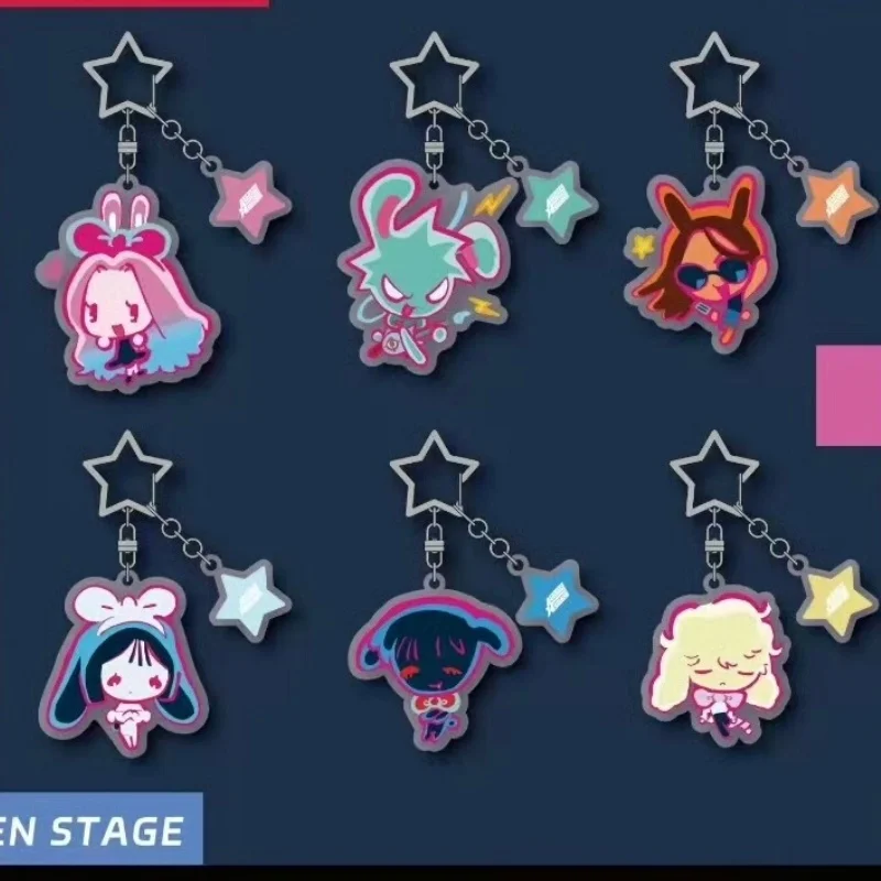 

Hot Selling Alien Stage Rabbit Series Acrylic Pendant Double Insertion Stand Up Brand Keychain Phone Chain Pendant Cute Gift