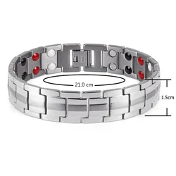 Rainso Health Care Stainless Steel Bracelet With Magnetic Men's Bracelet Viking 4in1 Elements Therapy Sleep Aid Chain Jewelry