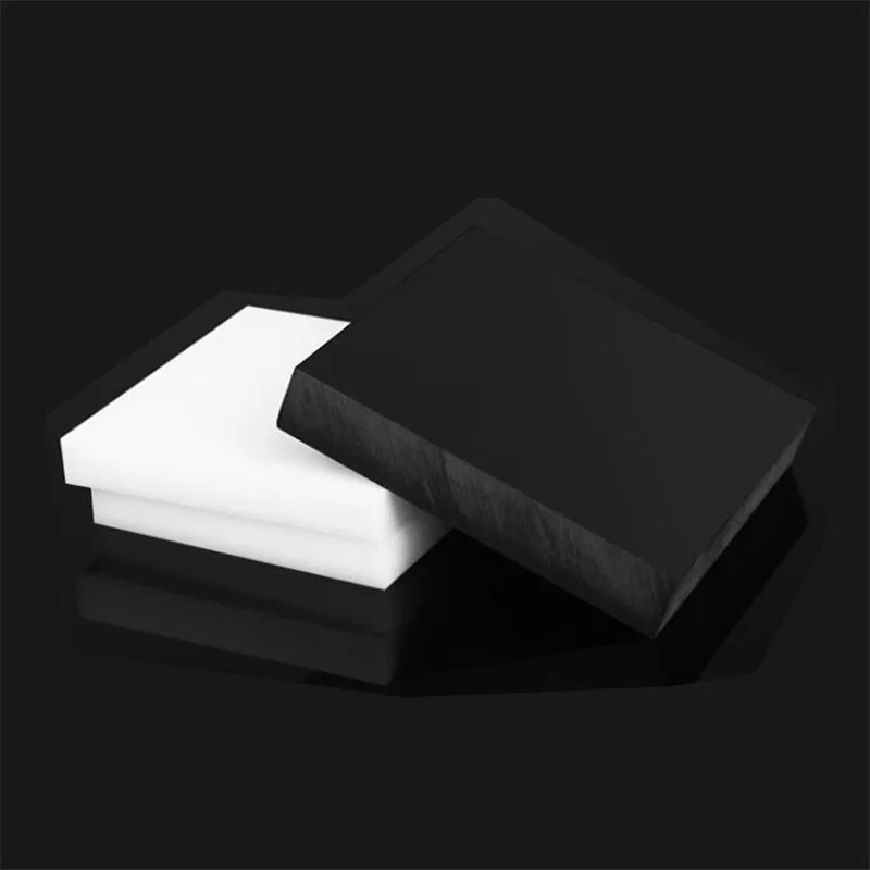 Pom Placa Delrin Acrílico Folha Cnc Engenharia Materiais Plásticos Preto e Branco