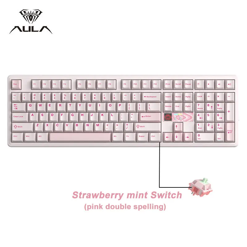 AULA F108 Pro V2 Tri-Mode Wireless Gaming Keyboard 8KHz Polling Rate 100% Layout RGB Backlit Hot-swap 10000mAh Gasket Structure image 3
