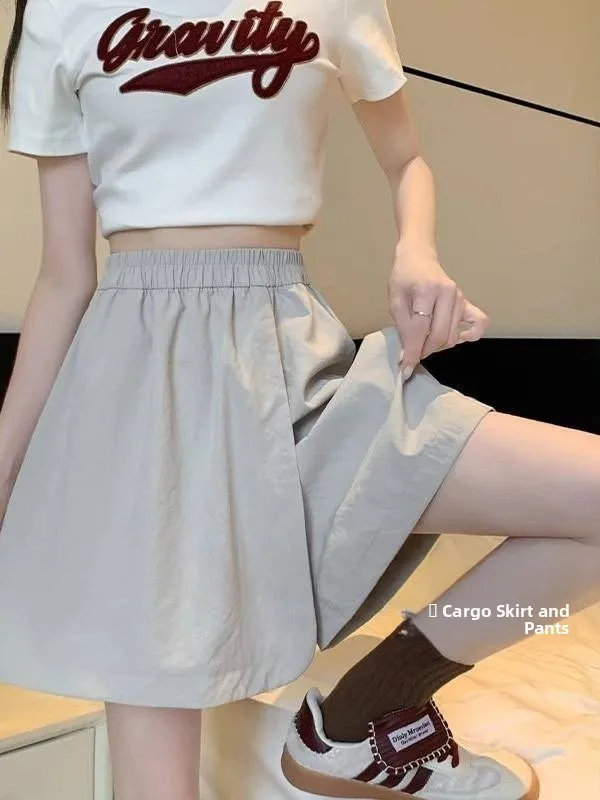 

Новинка весенней коллекции: тонкие брюки-кюлоты с высокой талией, А-силуэт, для работы и спорта, широкие штанины, длина до колена, женские.