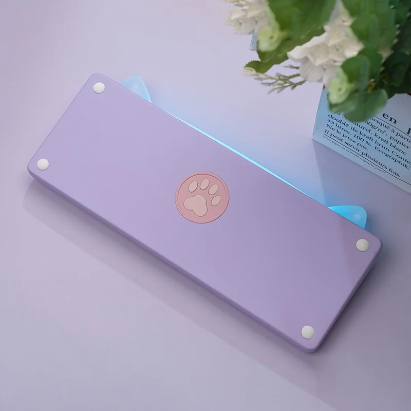 Chilkey Paw65 Mechanical Keyboard Rgb 3mode Gamer Keyboard With Knob Aluminum 66Keys Hot Swap Customization Pc Accessory Gifts