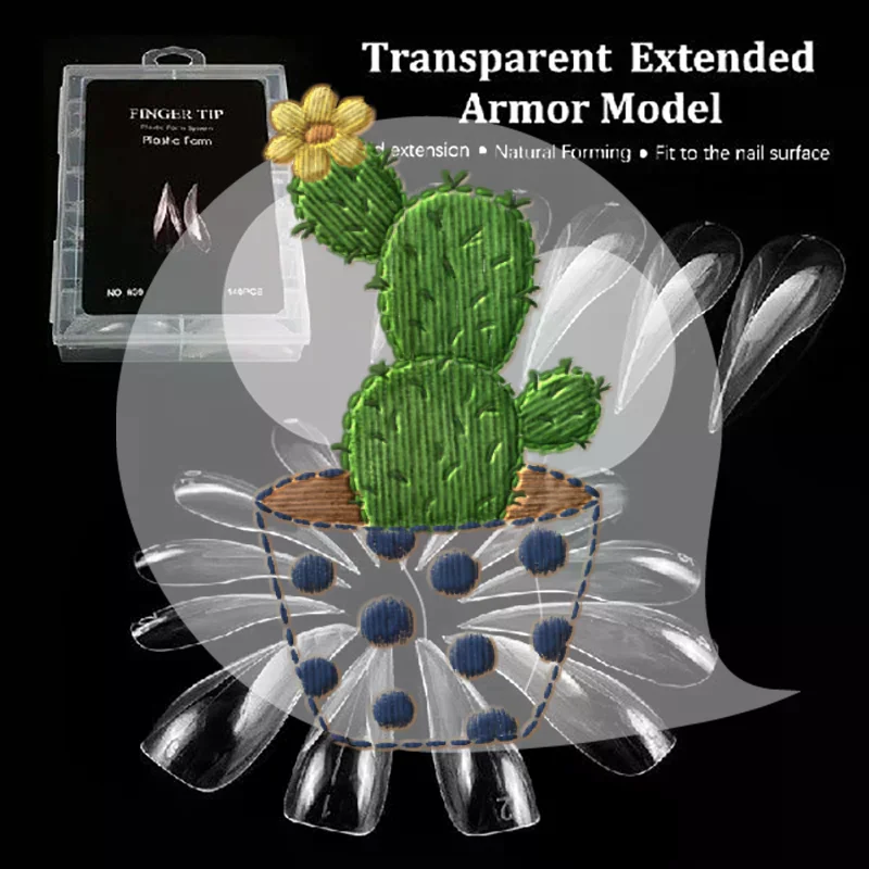 70/140/150pcs Eagle's Talon False Nail Tips Short Curved Stiletto Clear Soft Fake Nails Extension For DIY Nail Salon Manicure