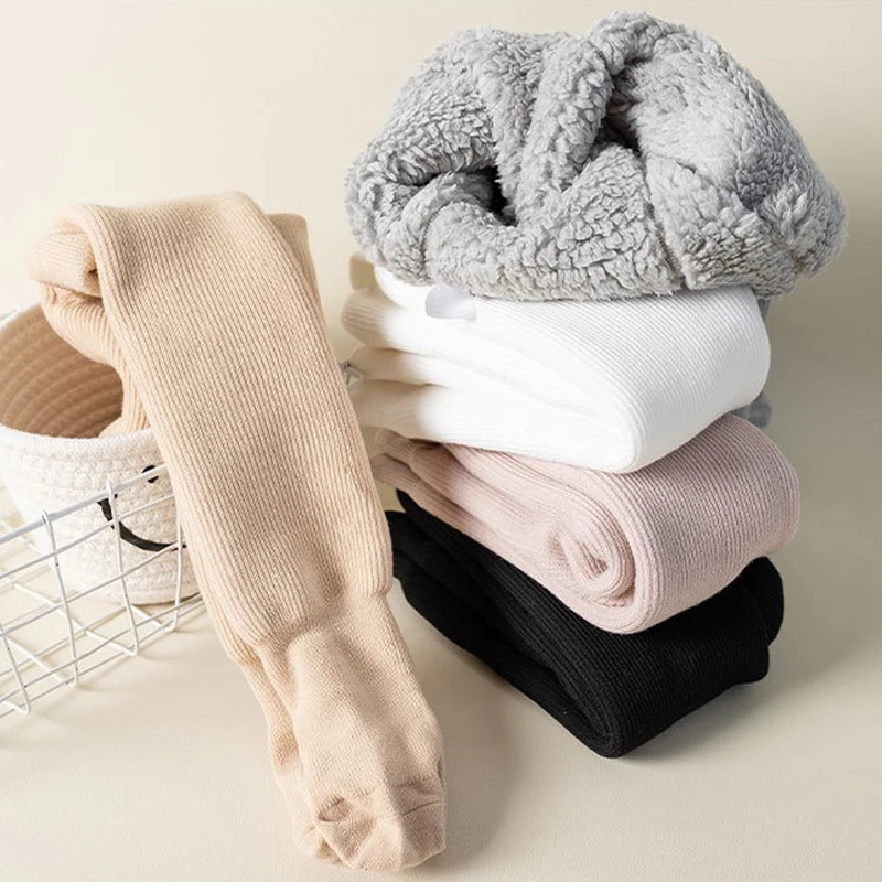 

1pcs Cotton Winter Baby Thickness Leggings Toddler Thick Velvet ThermalPants Childrens Warm Elastic High Waist Kid Girl Trousers