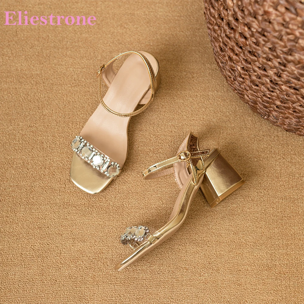 2024 Summer Elegant Silver Gold Women Wedding Sandals Sexy Round Toe High Heels Lady Shoes Plus Small Big Size 11 33 43 47 52