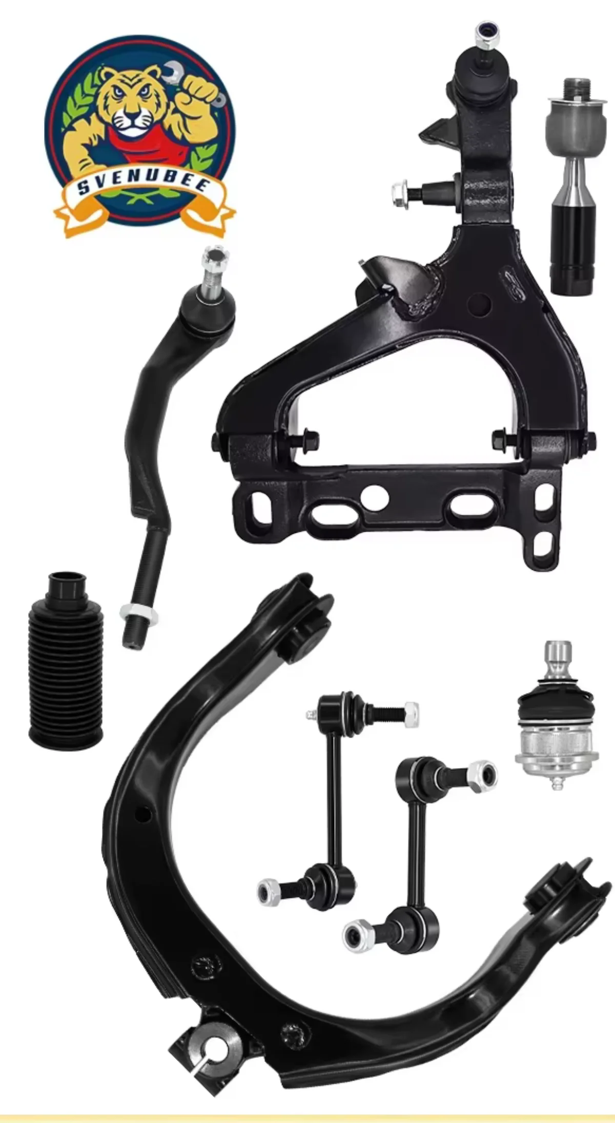 Svenubee 8Pcs Front Control Arm Ball Joint Stabilizer Link Tie Rod Boots for Buick Rainier GMC Envoy Isuzu Ascender 2004-2007