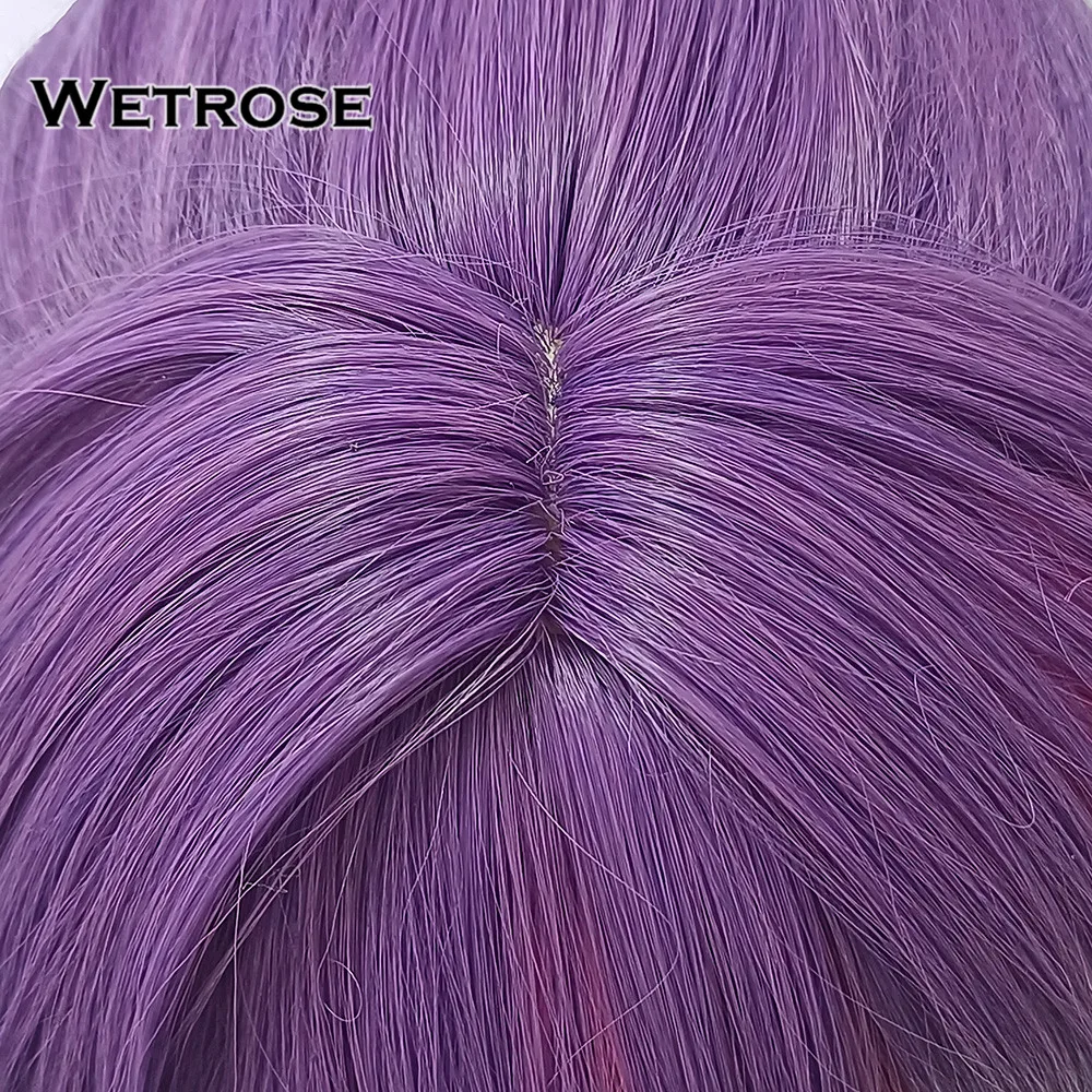 【Wetrose】متوفر في المخزون Tokoyami Towa شعر مستعار تأثيري الزي الجديد Hololive Holo Vtuber مجموعة كاملة شعر مستعار عيد الهالوين