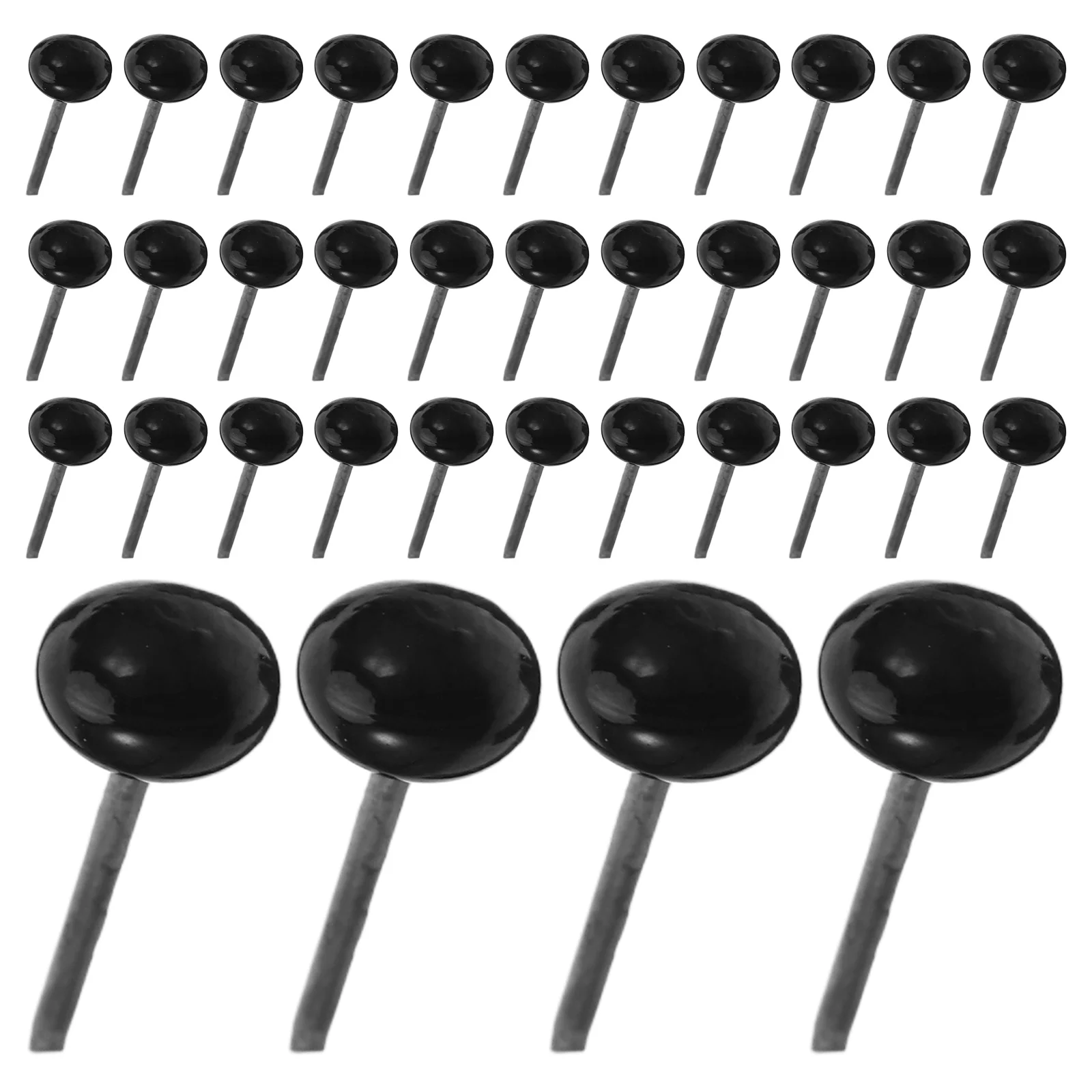 

100Pcs Glass Safety Eyes Black 5mm Round Needle Felting Craft Eye Balls for Stuffed Animals Crochet Projects Craft Eyeballs