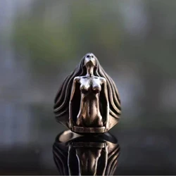 MadGraffitMG Art Esthetics Nudity Women Ring 925 Solid Silver Male Trend Rev Lady Beauty