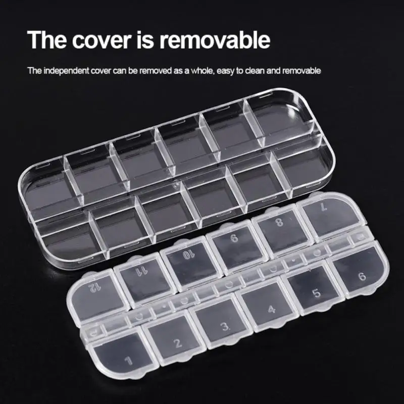 Gems High-quality Versatile Design Durable And Lightweight Easy To Carry Organized Storage Portable Nail Art Storage Transparent