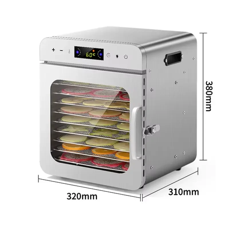 Stainless Steel Electric Food Dehydrator for Fruit and Vegetable Drying Machine