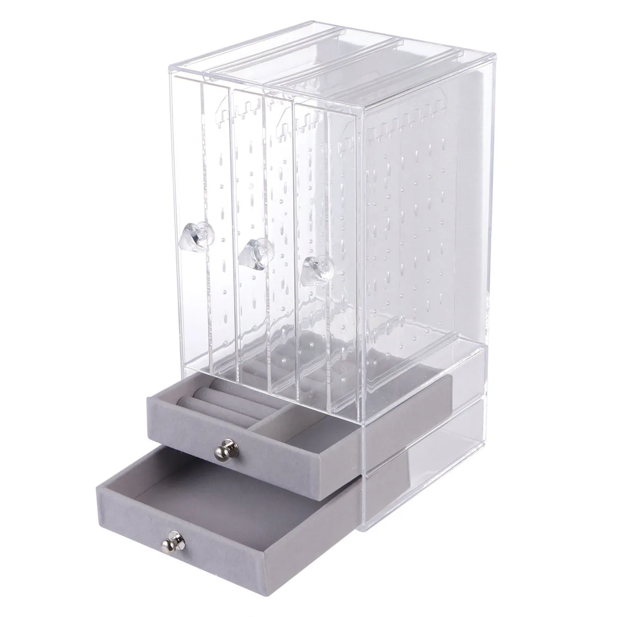 

Earring Storage Box Acrylic Jewelry Case Transparent Lightweight ganizer Container for Earrings Holder Display Drawer
