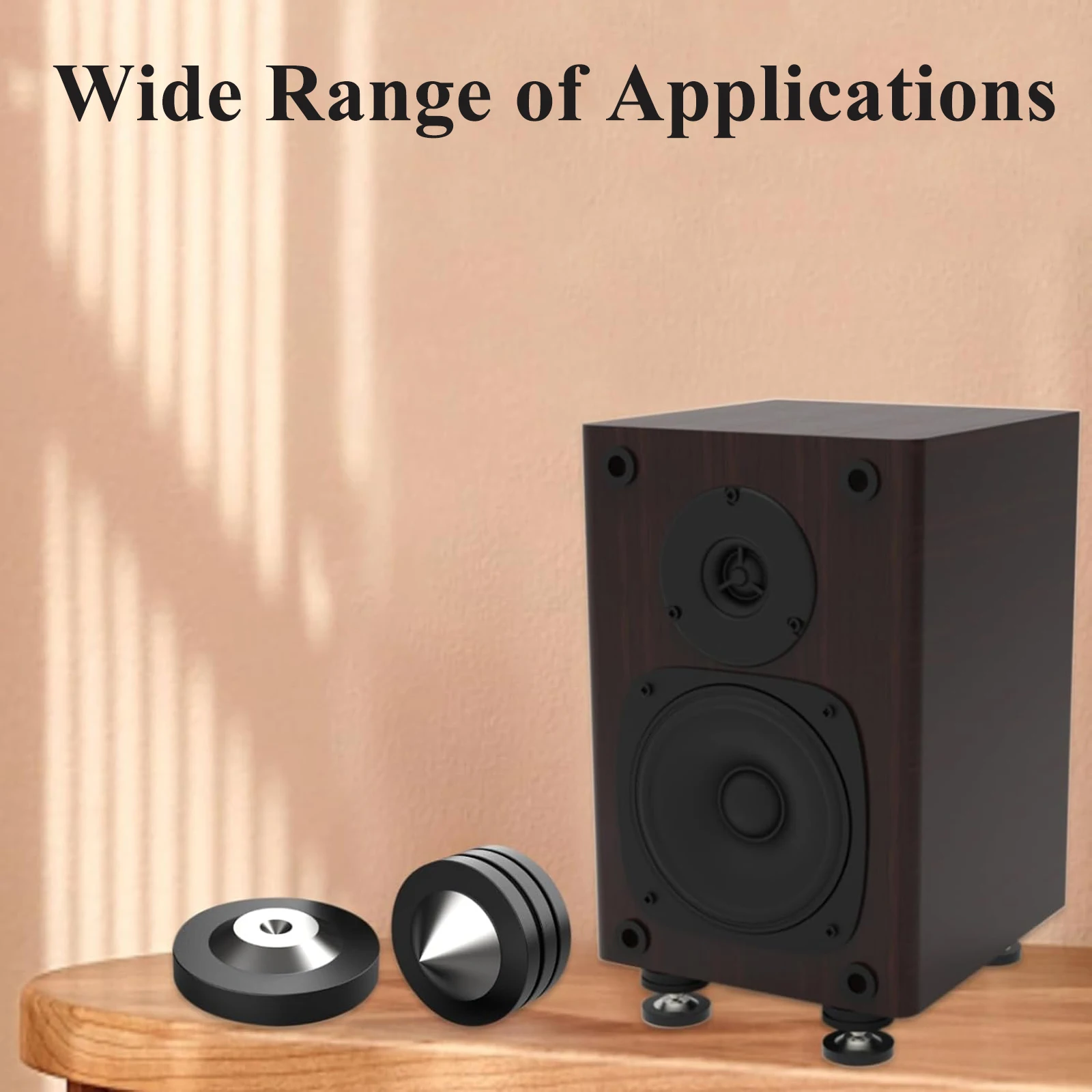 Sp4949 hi-end 4 peças de alumínio 49mm * 37mm/49mm * 12mm pés de isolamento alto-falante picos/almofadas cones de áudio montagens de alta fidelidade almofadas amplificador