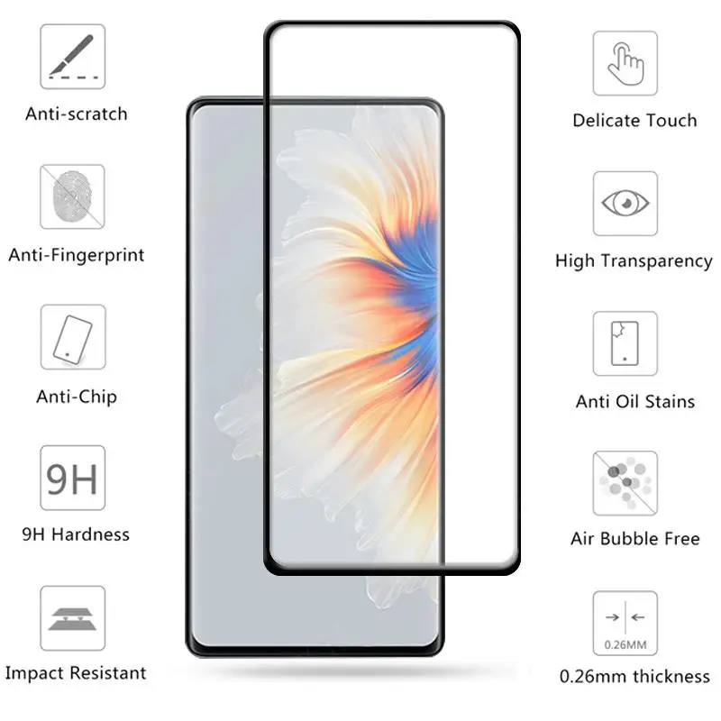 For Xiaomi Mi Mix 4 Glass For Mi Mix 4 Tempered Glass Protective Phone Film Full Cover Curved Screen Protetor For Mi Mix 4 Glass