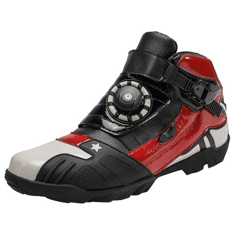 Botas de motocicleta impermeables para hombre y mujer, zapatos de carreras de locomotoras todoterreno anticaída, equipo de equitación, reflexión nocturna, Invierno