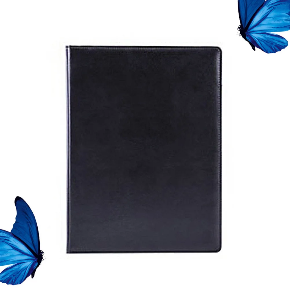 

PU Document Rack Simple File Folder Black Paper File Holder for Home Office School Multi Functional Organizer Paper