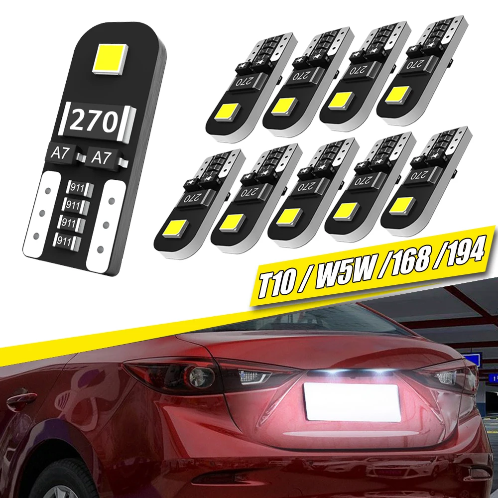 

Суперяркие светодиодные лампы T10 W5W Canbus 5W5 194 168 2825 2827 2821 2721 для внутреннего освещения автомобиля, диодные лампы для VW T5 T4