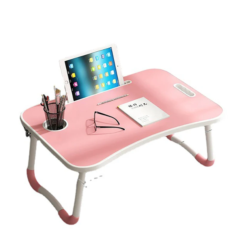 Laptop Desk with Holders for Cup and Tablet, Laptop Bed Tray Table with Foldable Legs, Laptop Bed Stand, Portable Table