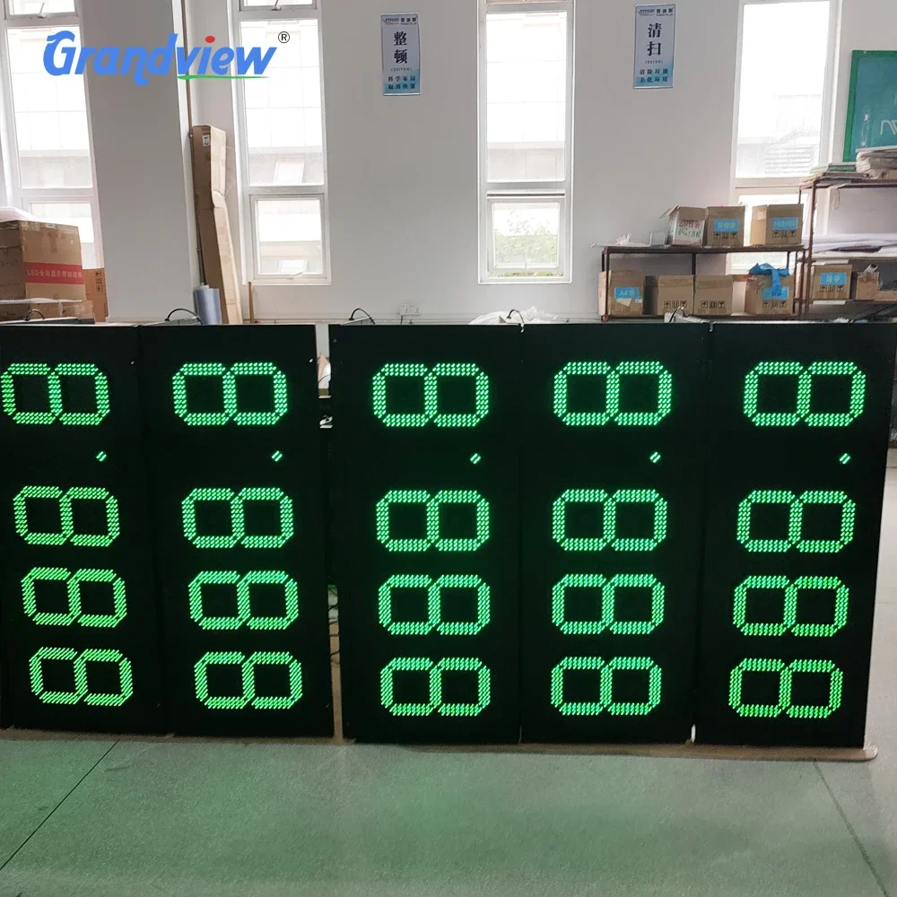 New Manufacturer 7 Segments LED Display Remote Control Led Digital Gas Price Sign For Petrol Station Gas Price Display 6~64 Inch