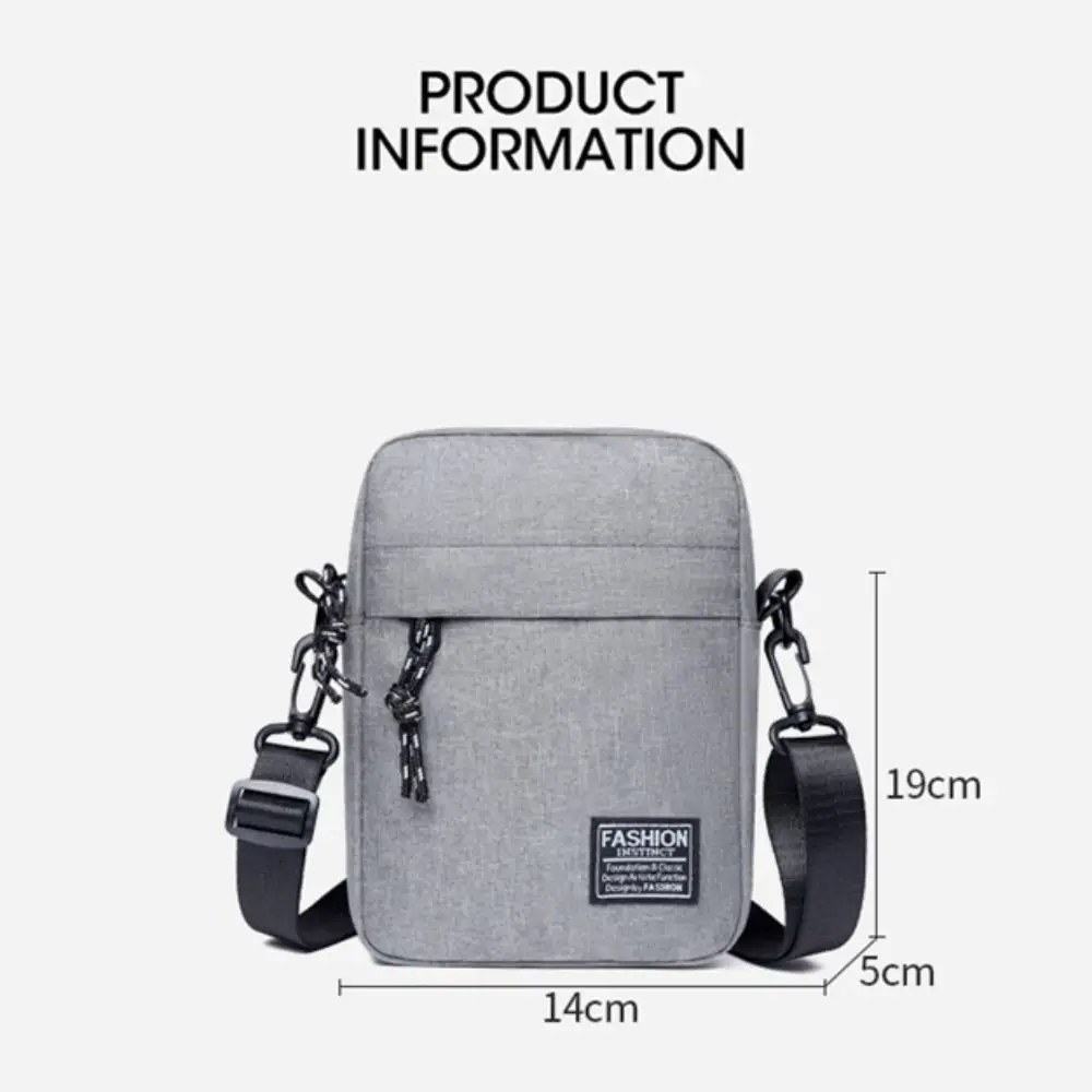 Nylon Shoulder Bag New Black Grey Blue Casual and Fashionable Men Hand Bag Retro Bag Business Crossbody Bag