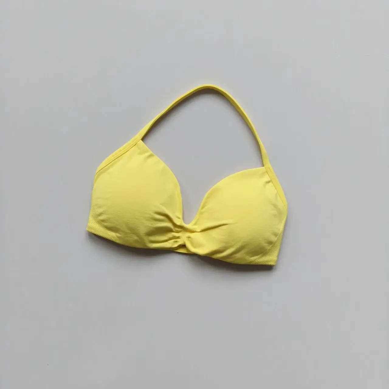Hochunterstützender Schnür-BH in Unifarbe mit Trägern für Damen, Nahtloser Yoga-Unterwäsche, Fitness-Workout-Top, Sport-BH für Laufen und Gym – Detail 10