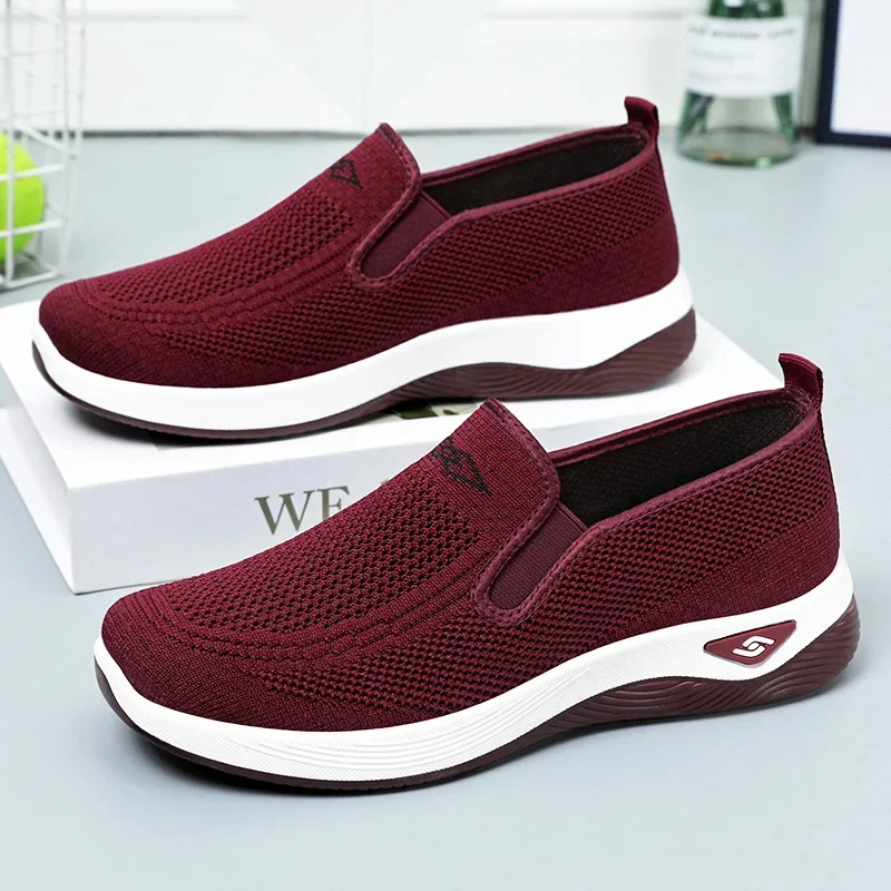 Mocassins plats de sport pour femmes, chaussures grill, grande taille, marche, haute qualité, printemps, nouveau, 2024