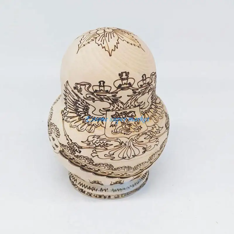 

090B Handcrafts Cultural Art Russian Dolls Wooden Nesting Doll Stacking Toy Pen Holder for Adult Collectors and Enthusiasts