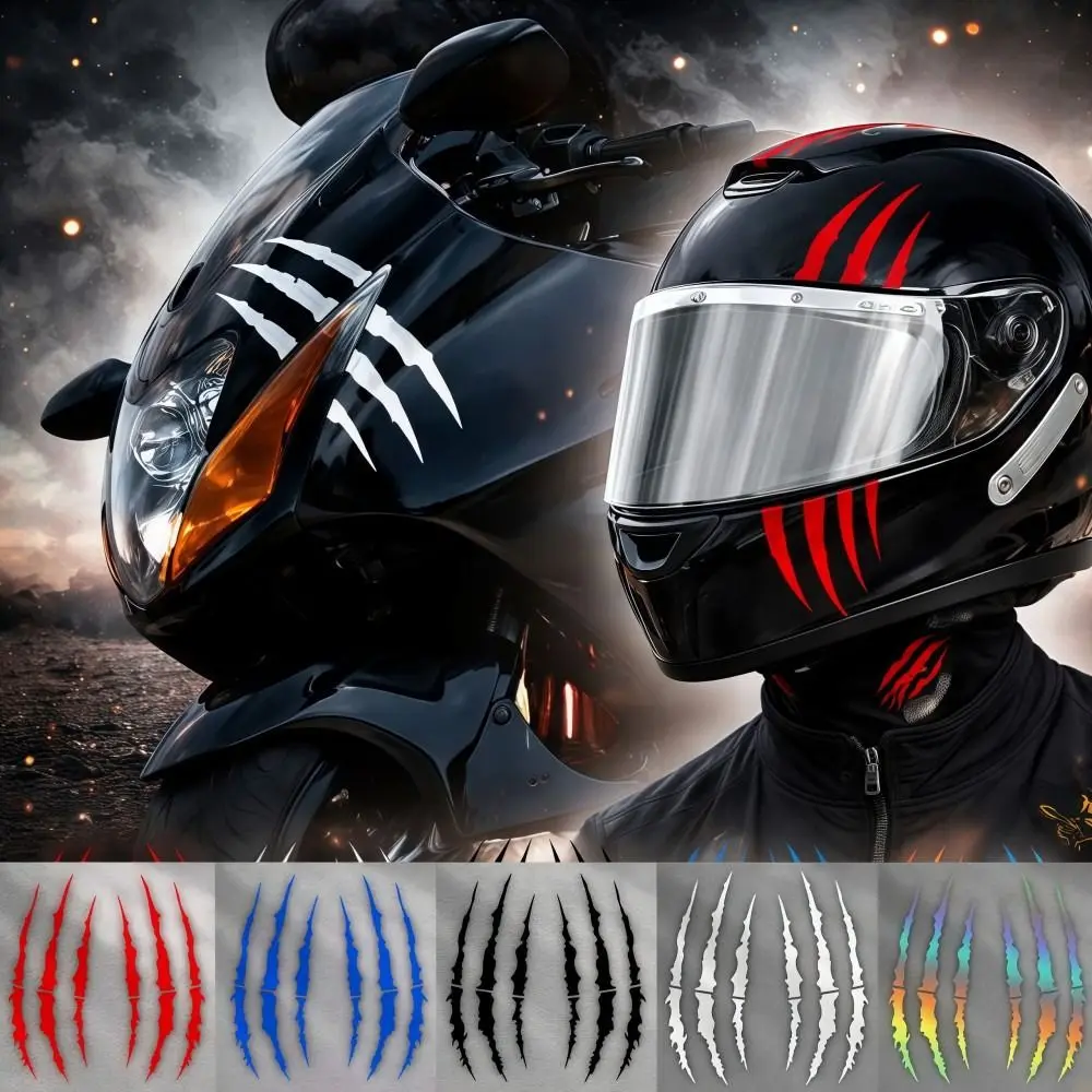 Demon Claw Motorcycle Stickers Vinyl DIY Helmet Stickers Solid Color Covering Scratches Car Vinyl Stickers Vehicle Decoration