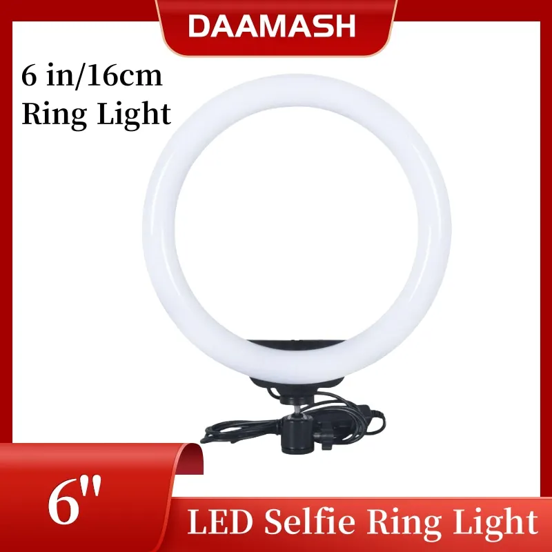 6inch LED Selfie Ring Lighting Photographic Selfie Ring Lamp USB Remote Ringlight Fill Light For Video Live Phone Holder Tripod