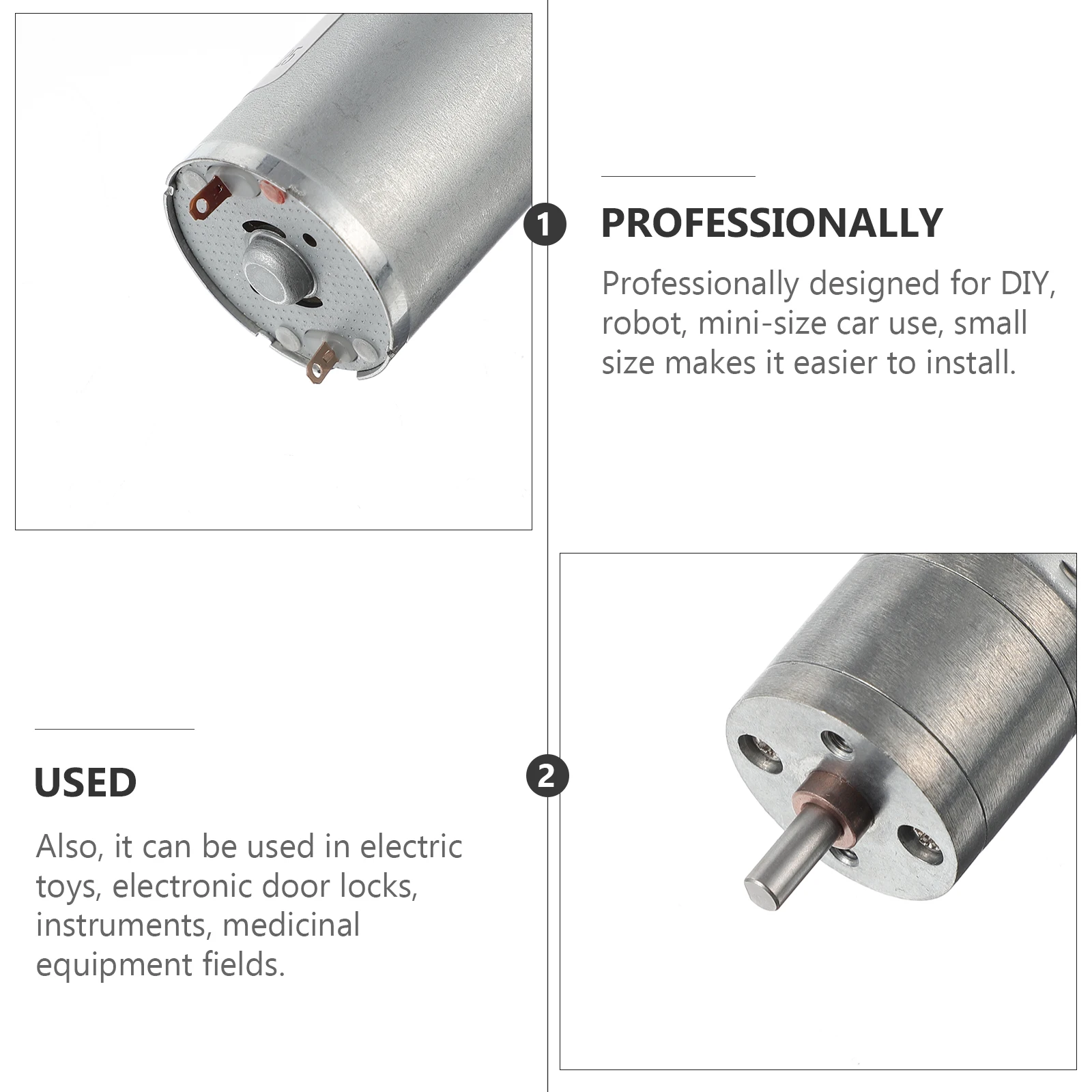 

Dc 3-24V Micro Geared Motor High Torque Reduction Motor For Automotive Rc Robot Mini Car Aluminum Alloy Durable Replacement