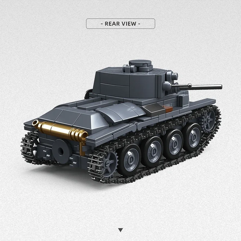 Ww2 Carro Armato Leggero Tedesco PZ.KPFW.38(T)Una Serie Militare WW2 Carro Armato Building Blocks Mattoni Modello Set Giocattoli per I Regali Per Bambini