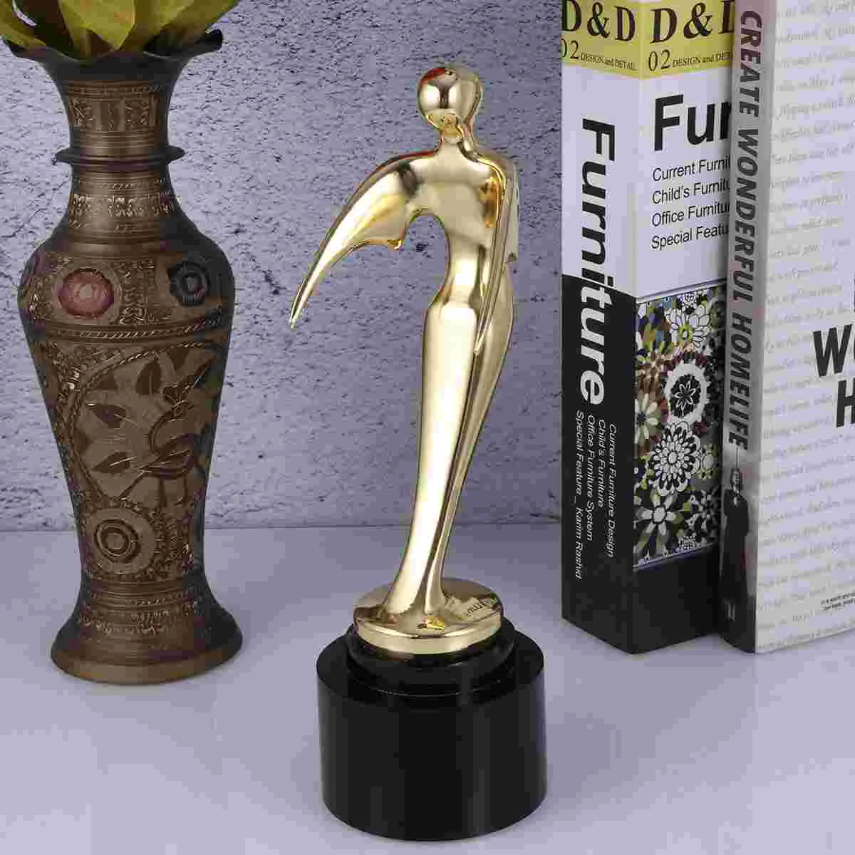 1PC Metal Golden Award Trophy Gold Trophy for Children Party Favors Reward Prizes metal award trophy